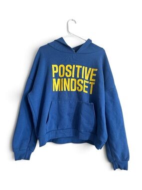 Edikted Blue Oversized Hoodie Women’s Small Pullover Sweatshirt Cozy Lounge